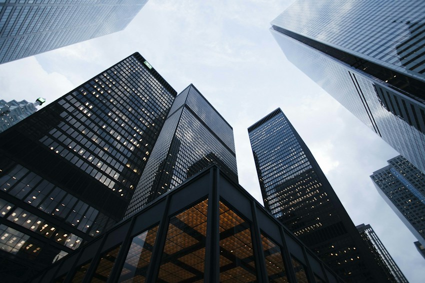 Illustrative exterior of a commercial building